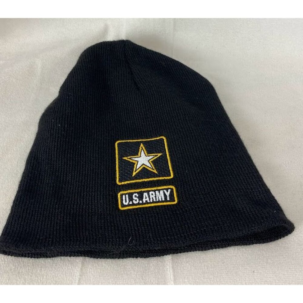 Go Army Winter Beanie Hat‎ Black Unisex OSFM.